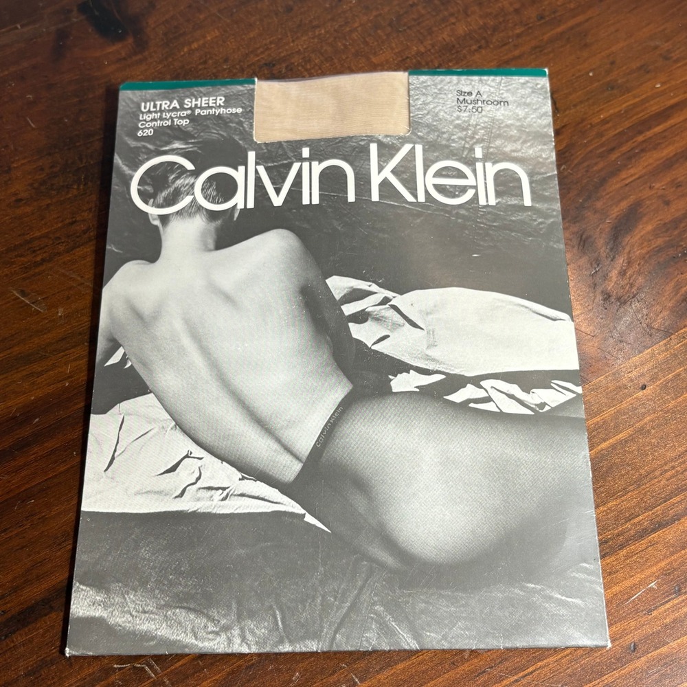 Calvin Klein Pantyhose Women Size A Mushroom Ultra Sheer Control Top 620 Vintage